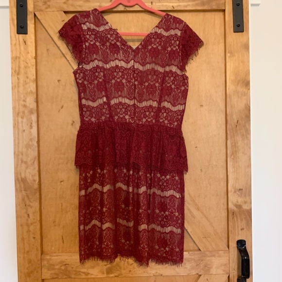 Anthropologie Maeve Else Lace Peplum Dress - Picture 2 of 5